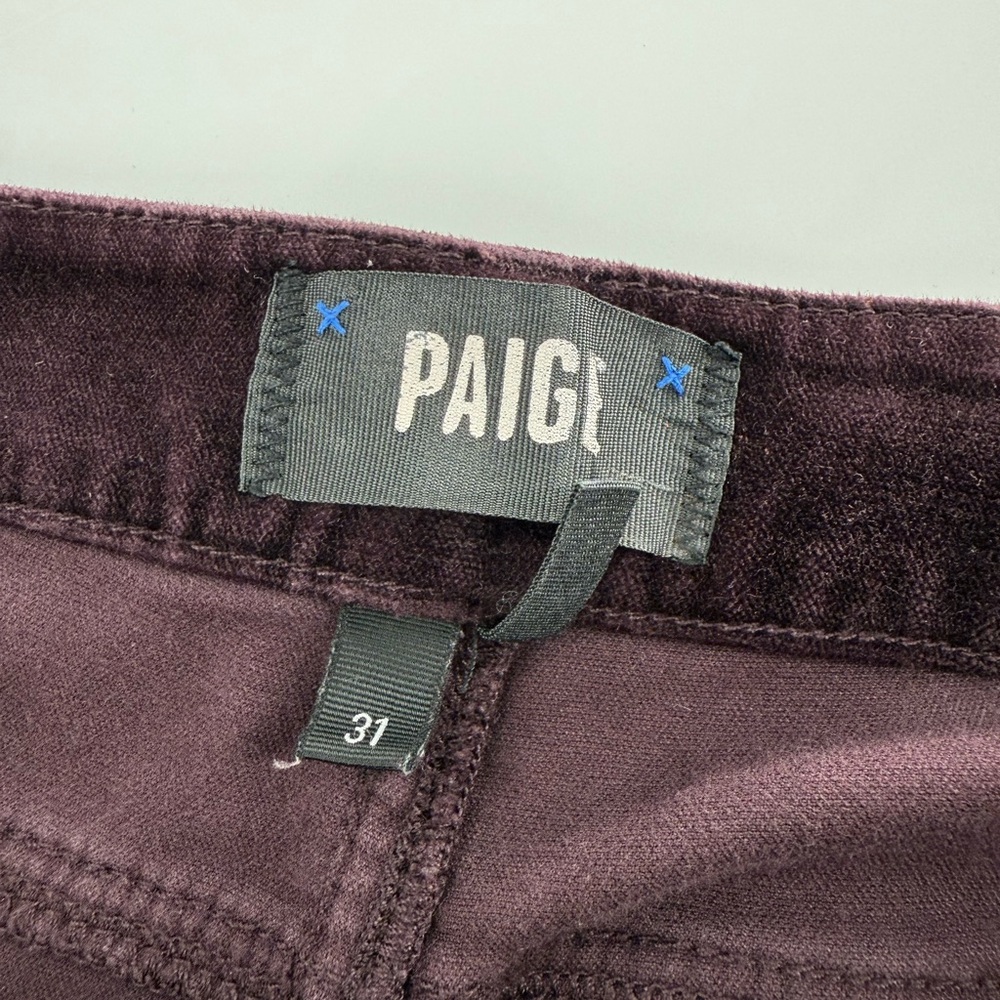 PAIGE Rich Plum Trousers - Picture 4 of 11